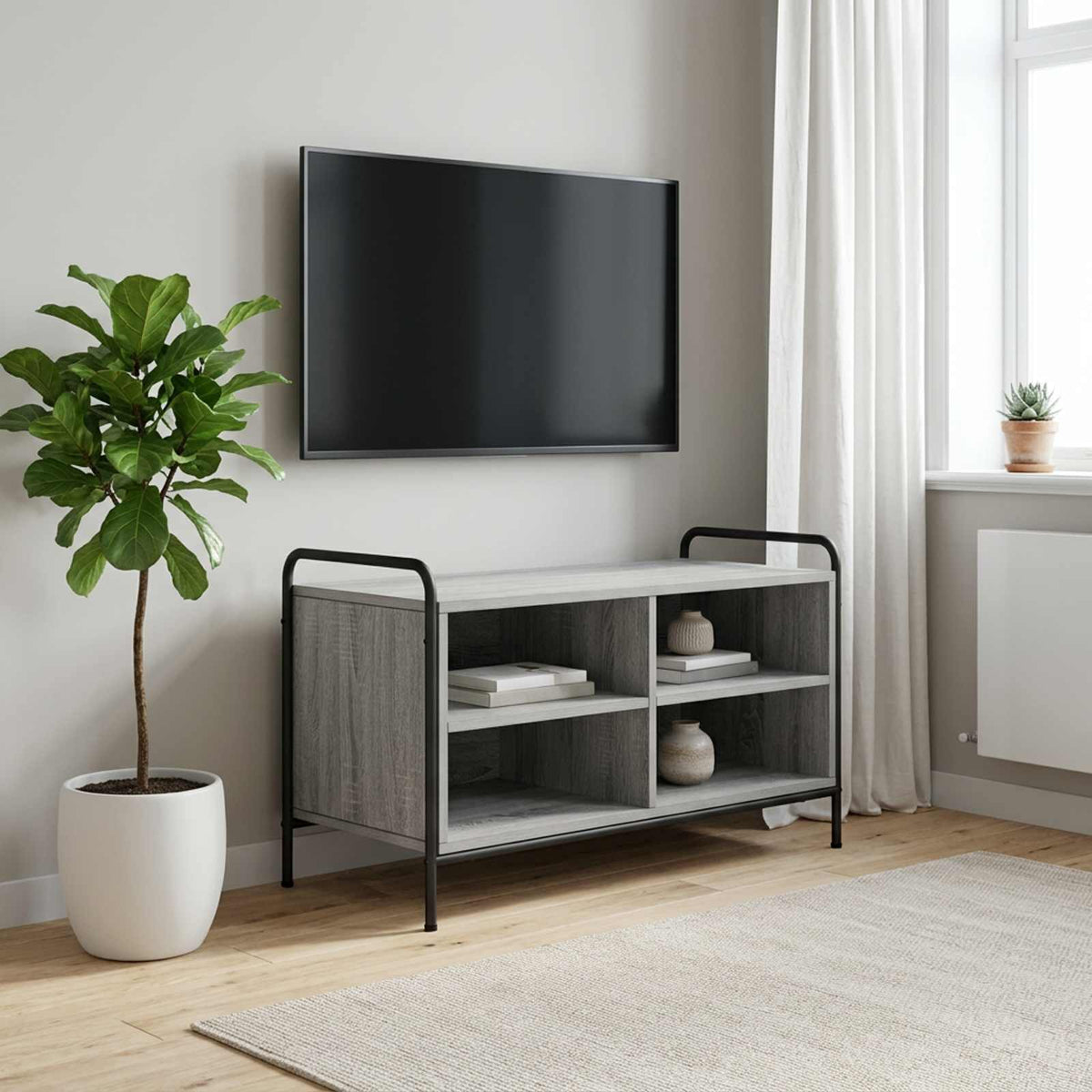 vidaXL Szafka pod telewizor 140 x 39,5 x 50 cm Szary Sonoma