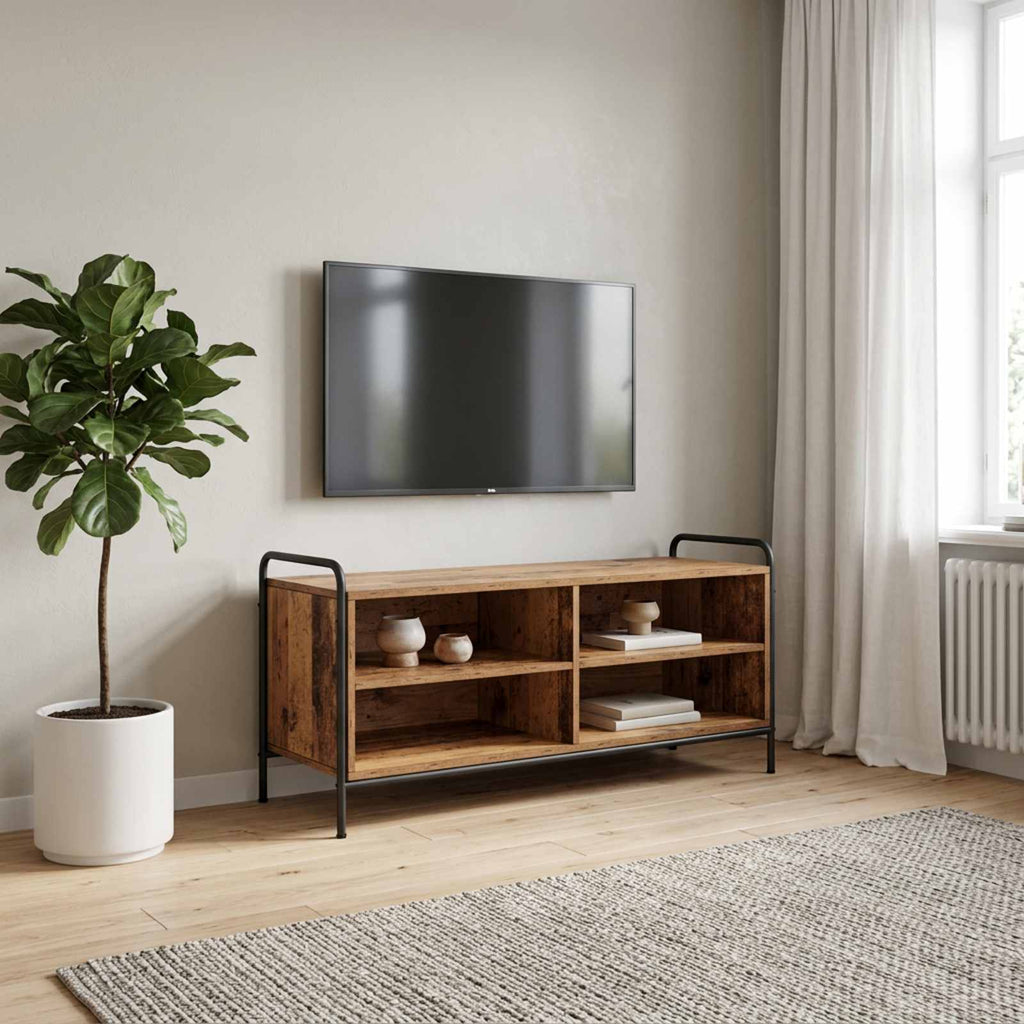 vidaXL Szafka pod telewizor 140 x 39,5 x 50 cm Stare drewno