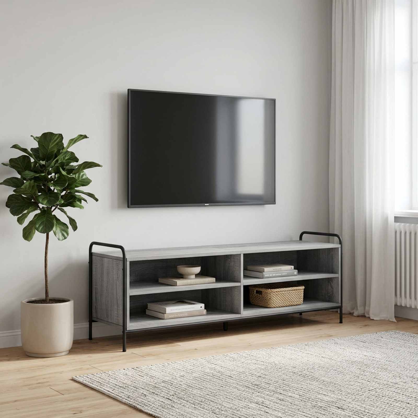 vidaXL Szafka pod telewizor 140 x 39,5 x 50 cm Szary Sonoma