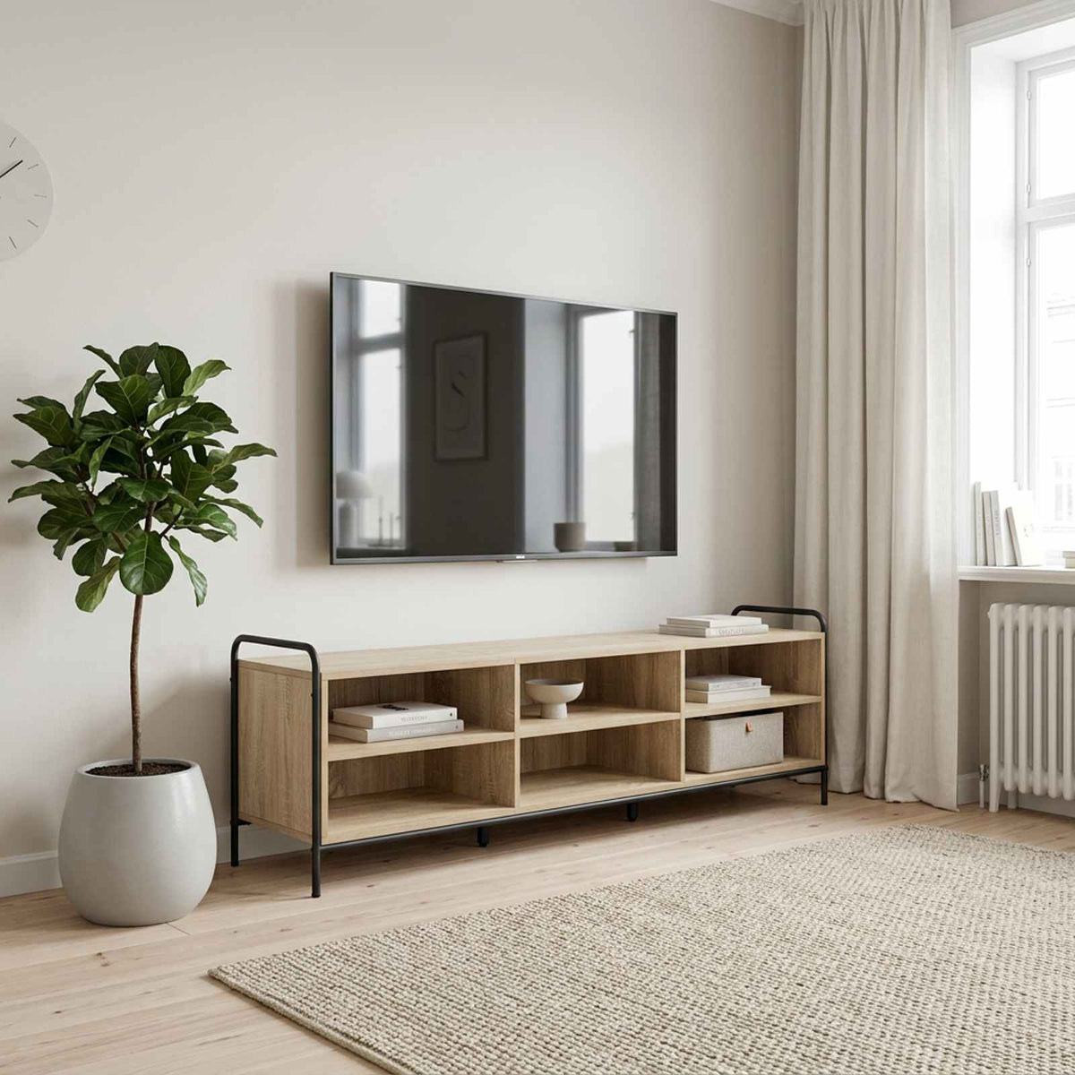 vidaXL Szafka pod telewizor 140 x 39,5 x 50 cm dąb Sonoma