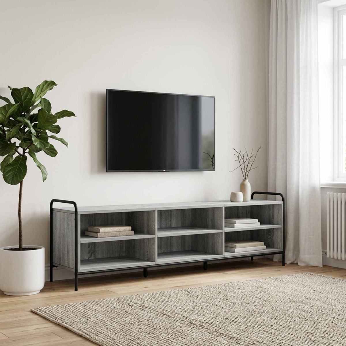 vidaXL Szafka pod telewizor 140 x 39,5 x 50 cm Szary Sonoma