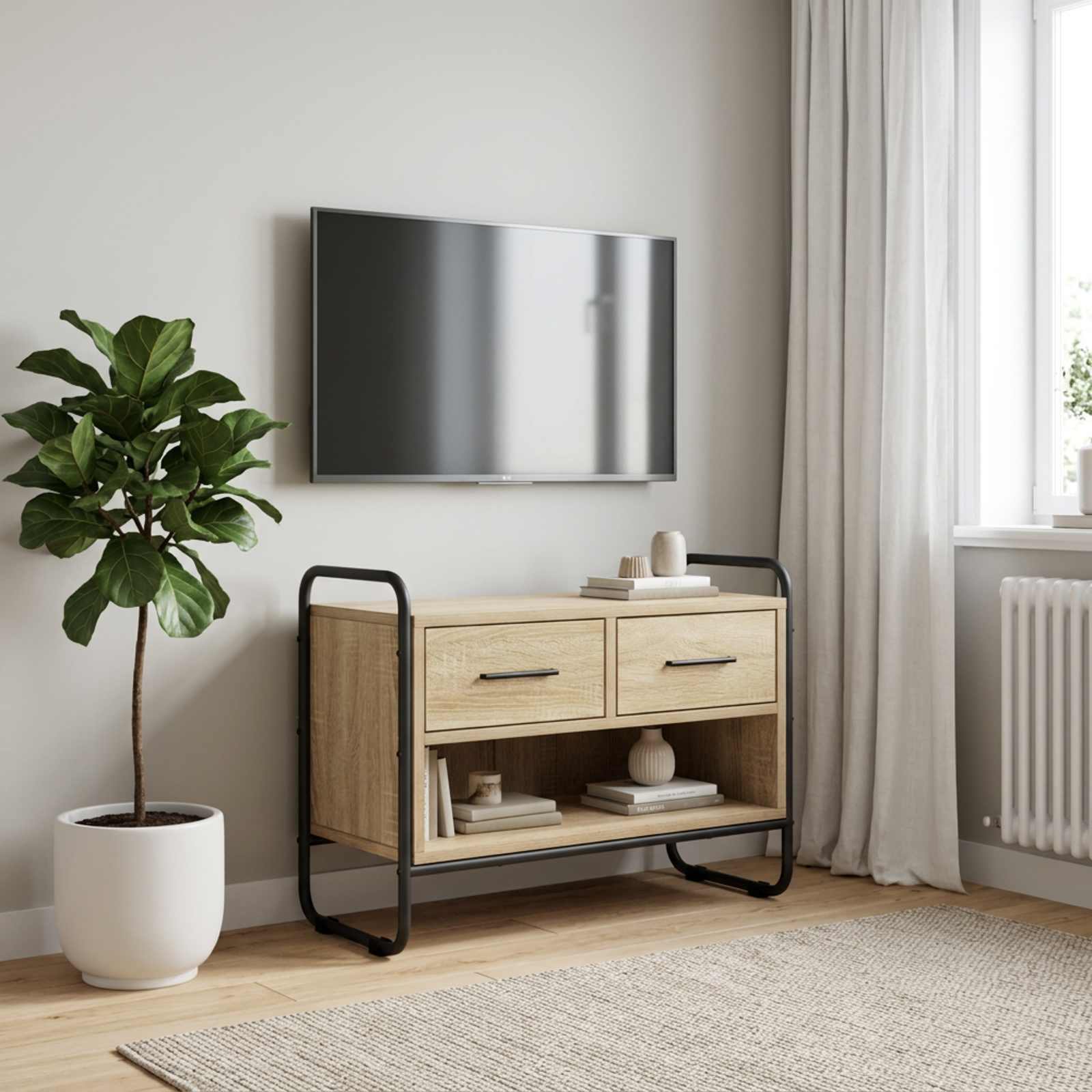 vidaXL Szafka pod telewizor 60 x 30 x 50 cm dąb Sonoma