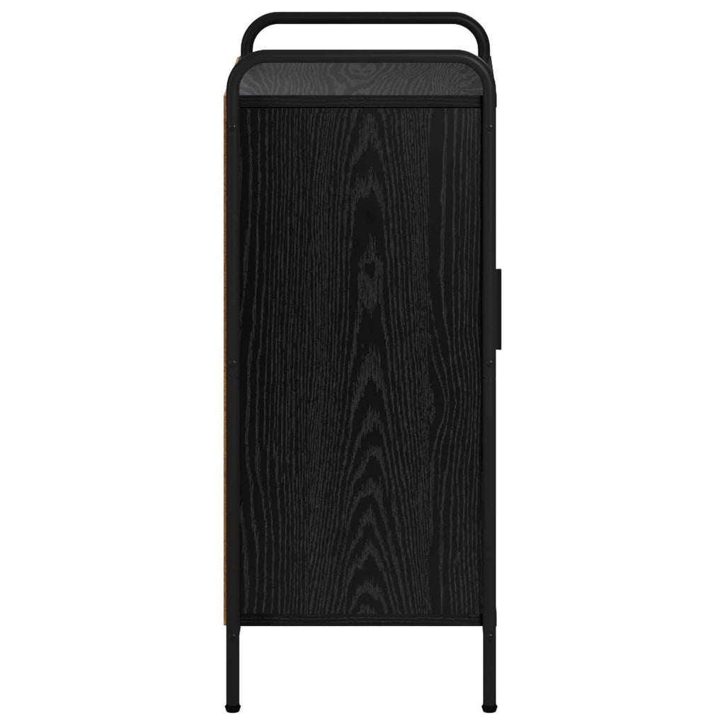 vidaXL Bufet Czarny dąb 97 x 33 x 81 cm Drewno inżynieryjne