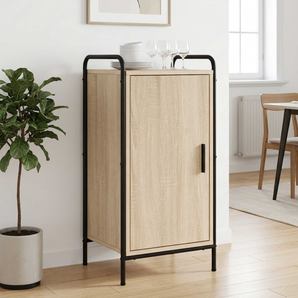 vidaXL Bufet dąb Sonoma 97 x 33 x 81 cm Drewno inżynieryjne