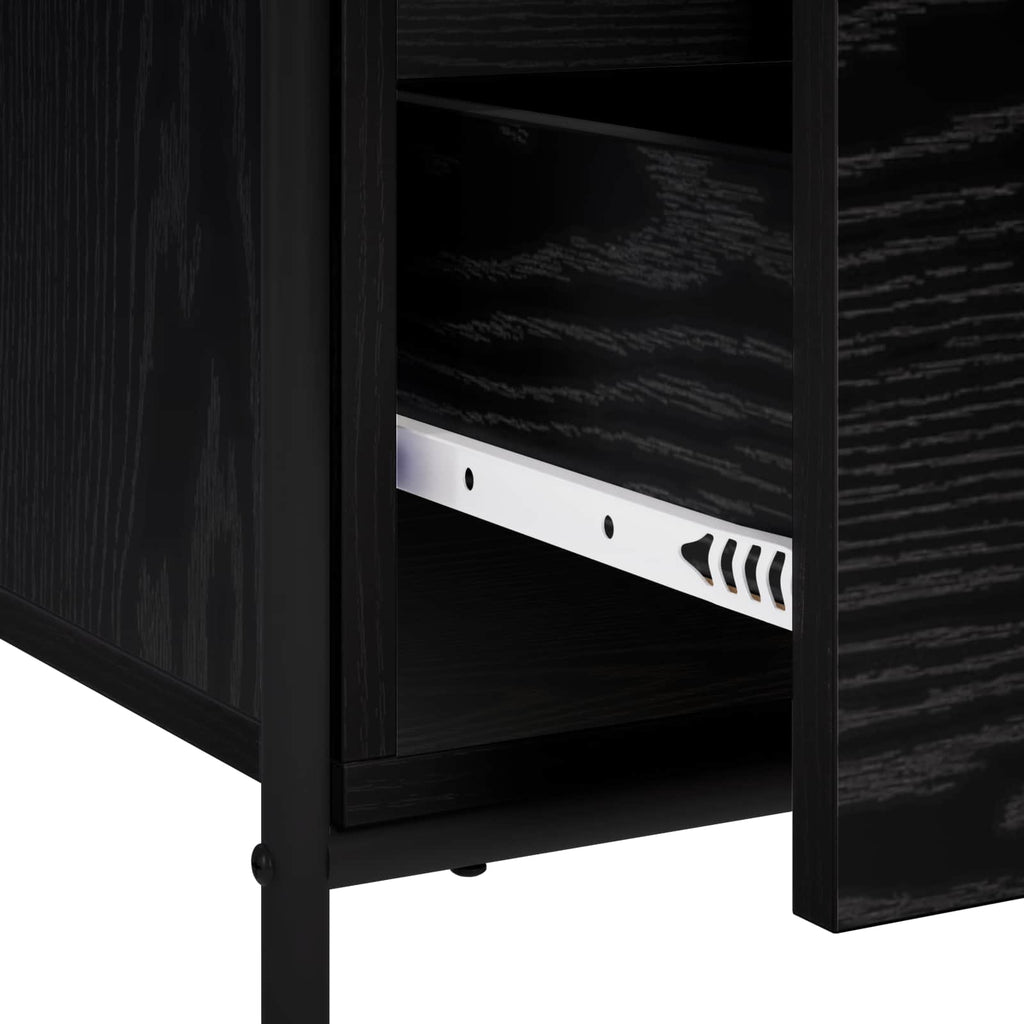 vidaXL Bufet Czarny dąb 97 x 33 x 81 cm Drewno inżynieryjne