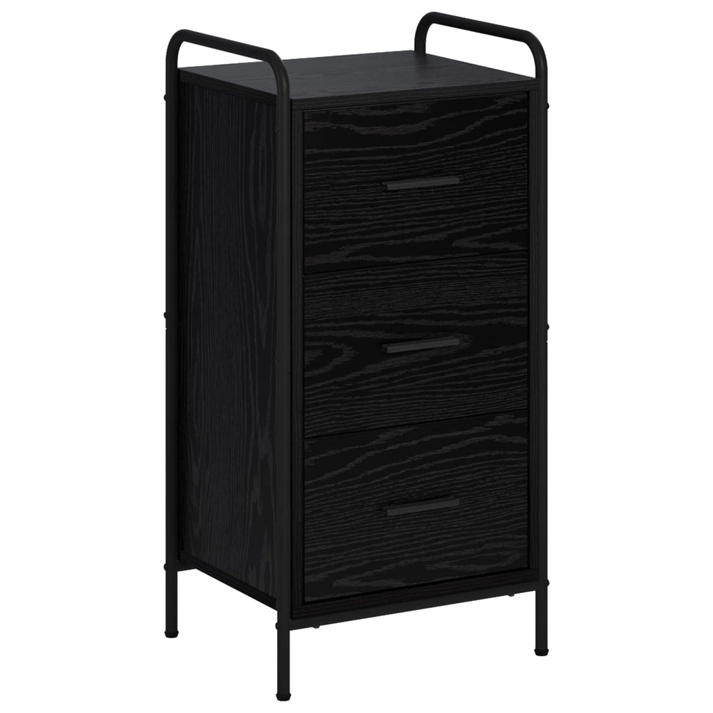 vidaXL Bufet Czarny dąb 97 x 33 x 81 cm Drewno inżynieryjne