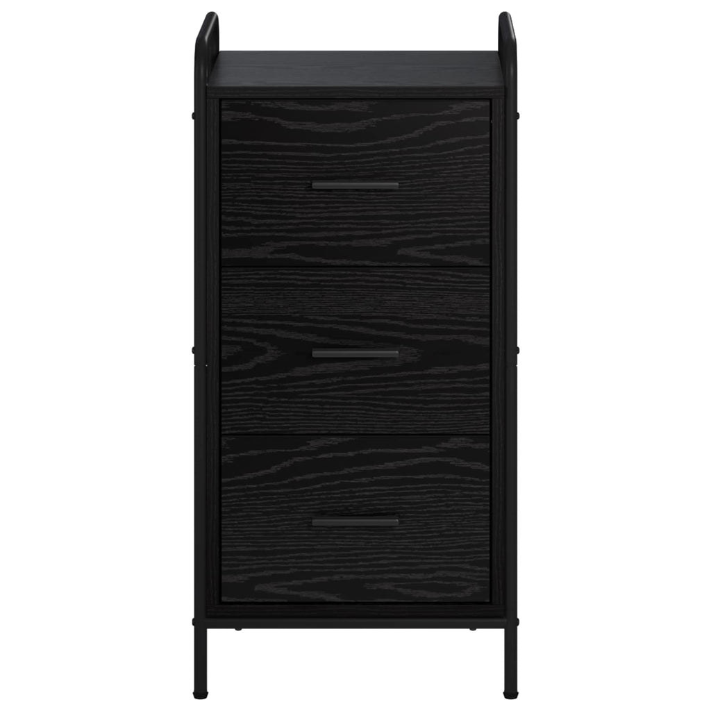 vidaXL Bufet Czarny dąb 97 x 33 x 81 cm Drewno inżynieryjne
