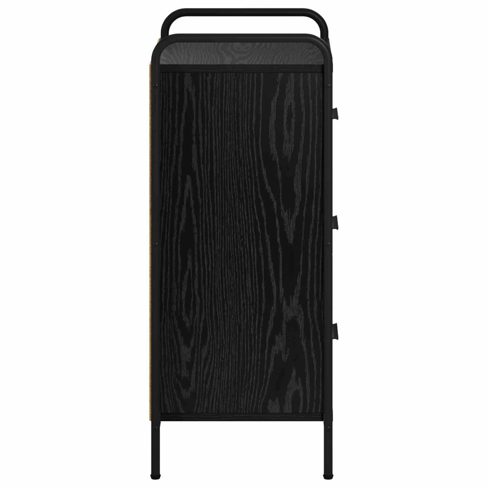 vidaXL Bufet Czarny dąb 97 x 33 x 81 cm Drewno inżynieryjne