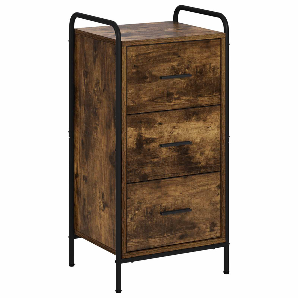 vidaXL Bufet Dąb wędzony 97 x 33 x 81 cm Drewno inżynieryjne