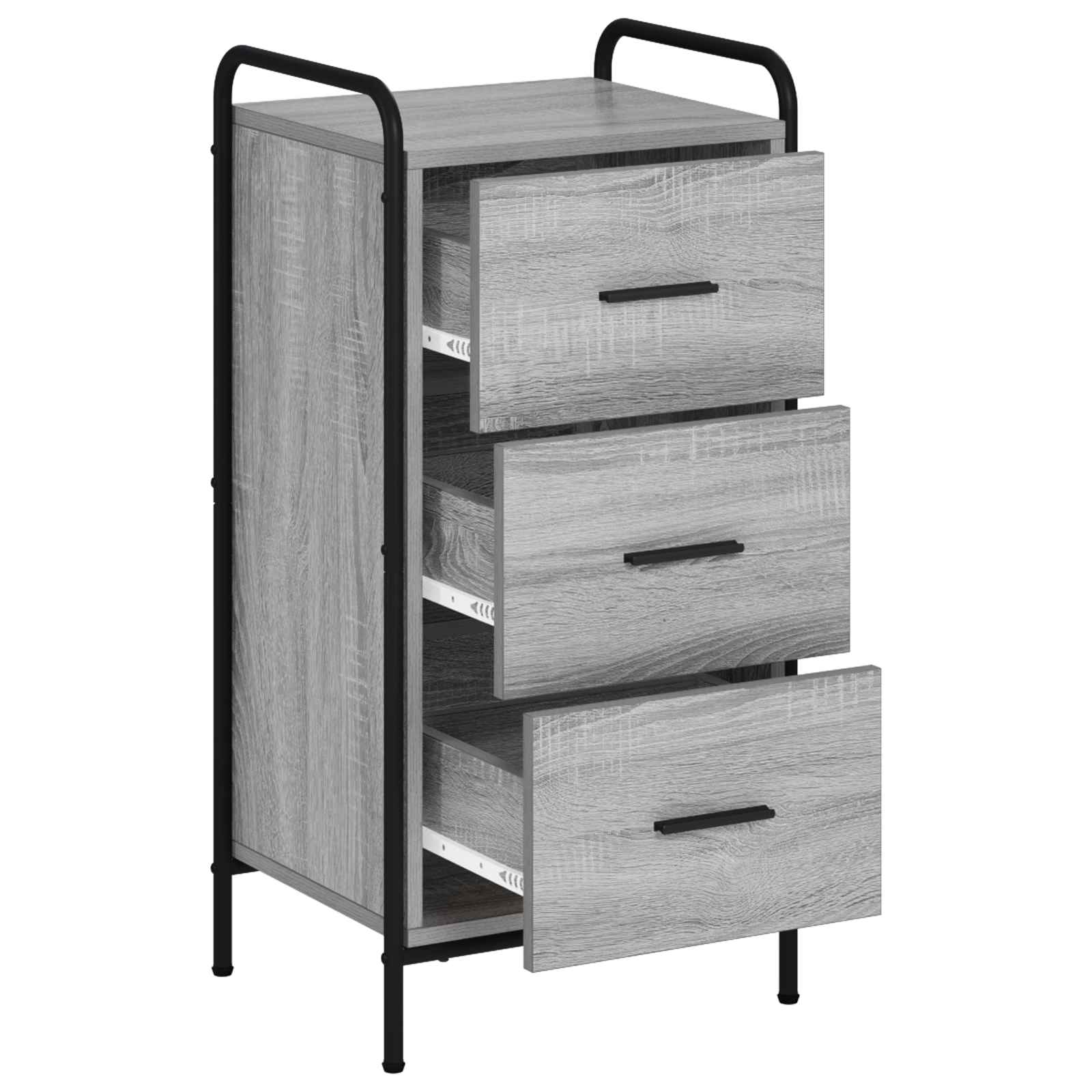 vidaXL Bufet Szary Sonoma 97 x 33 x 81 cm Drewno inżynieryjne