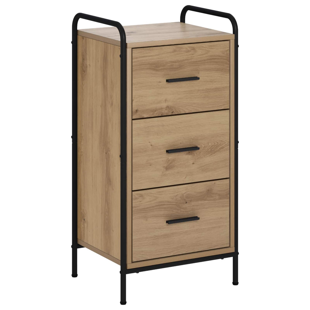vidaXL Bufet Dąb artisan 97 x 33 x 81 cm Drewno inżynieryjne