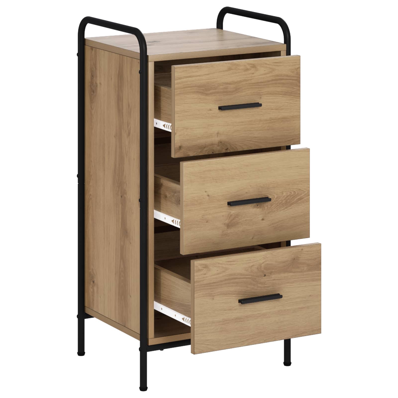 vidaXL Bufet Dąb artisan 97 x 33 x 81 cm Drewno inżynieryjne