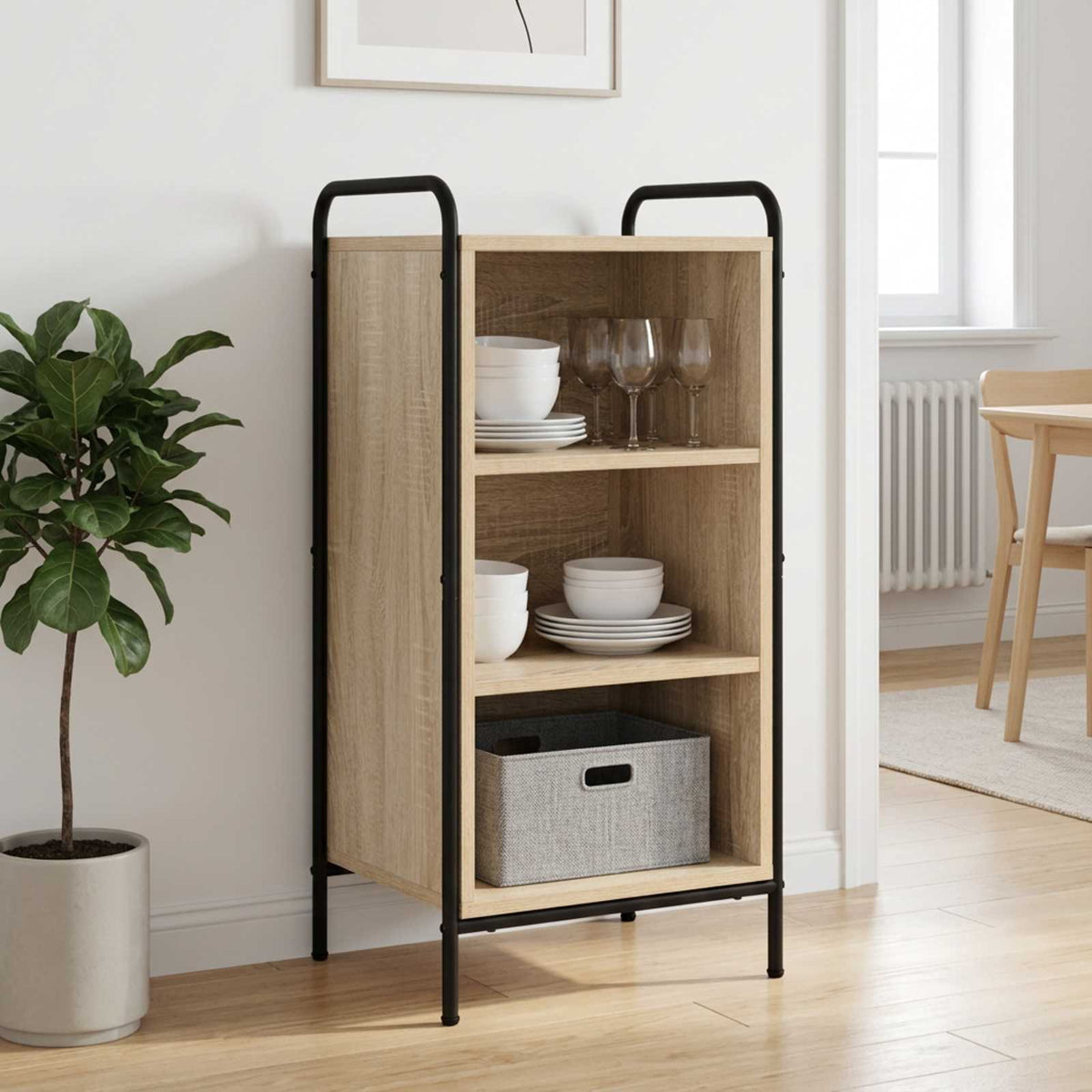 vidaXL Bufet dąb Sonoma 97 x 33 x 81 cm Drewno inżynieryjne