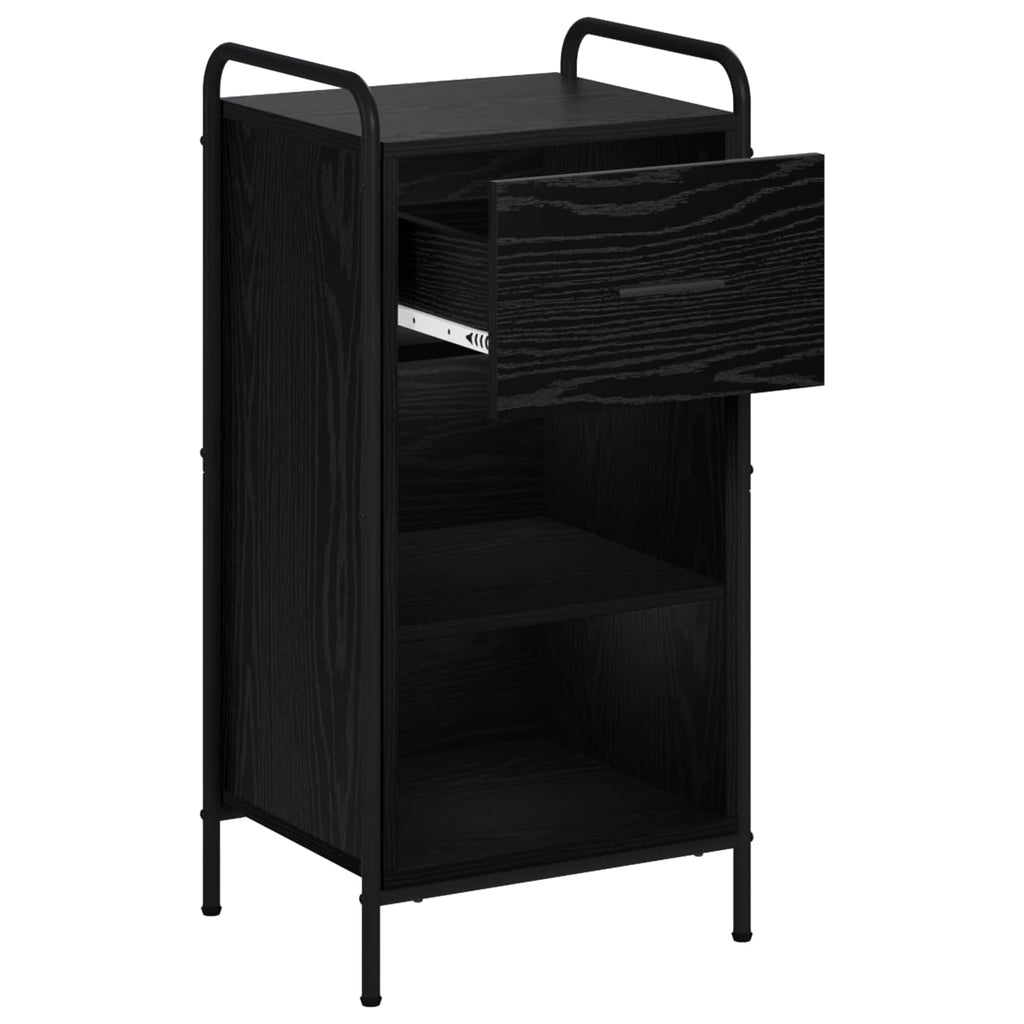 vidaXL Bufet Czarny dąb 97 x 33 x 81 cm Drewno inżynieryjne