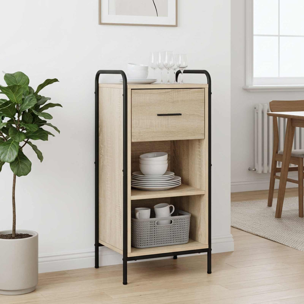 vidaXL Bufet dąb Sonoma 97 x 33 x 81 cm Drewno inżynieryjne