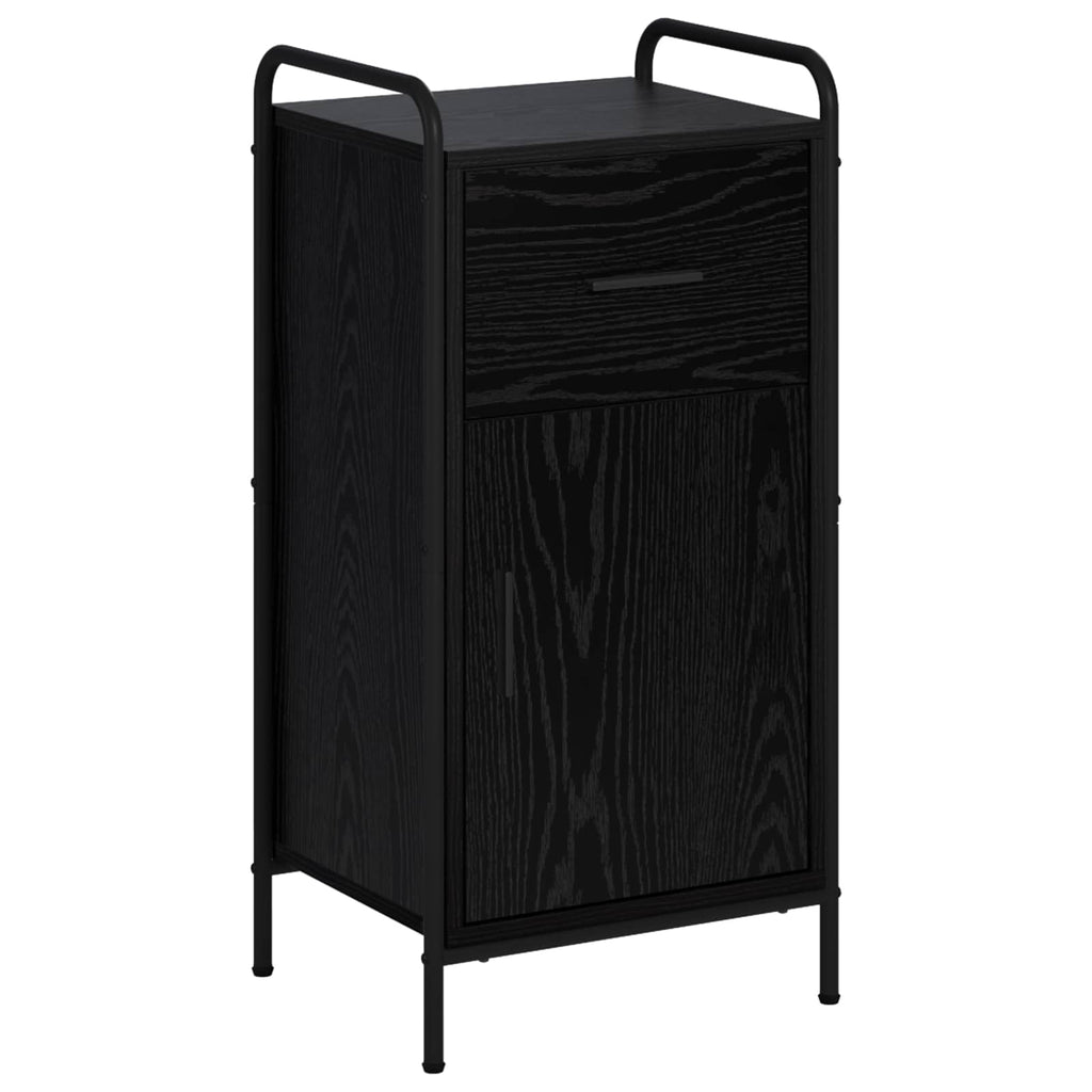 vidaXL Bufet Czarny dąb 97 x 33 x 81 cm Drewno inżynieryjne