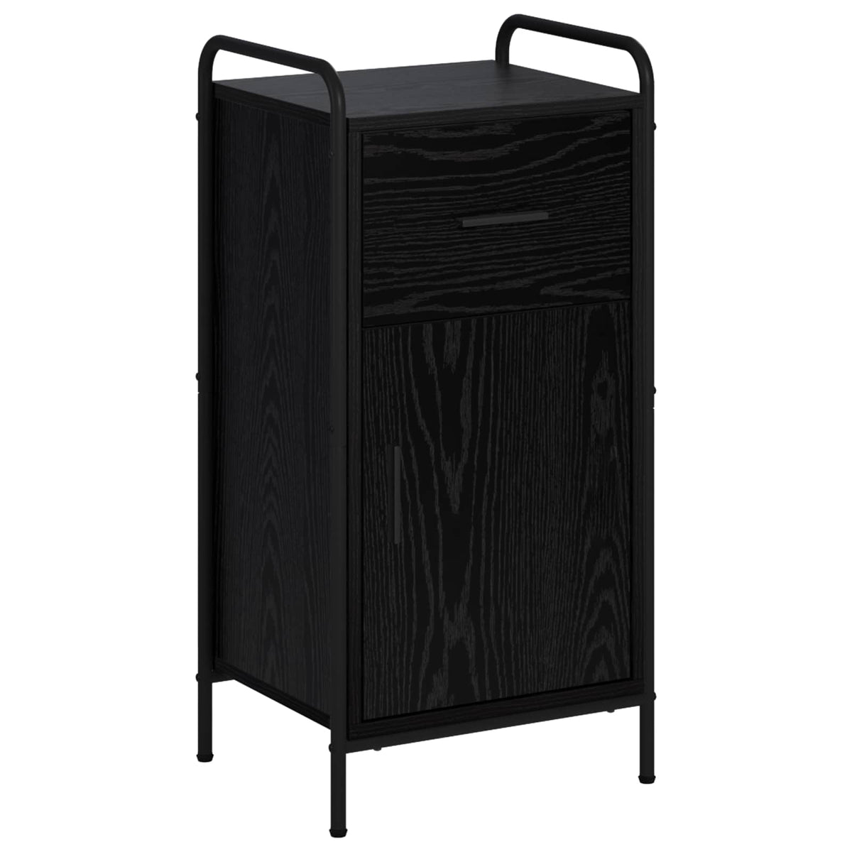 vidaXL Bufet Czarny dąb 97 x 33 x 81 cm Drewno inżynieryjne