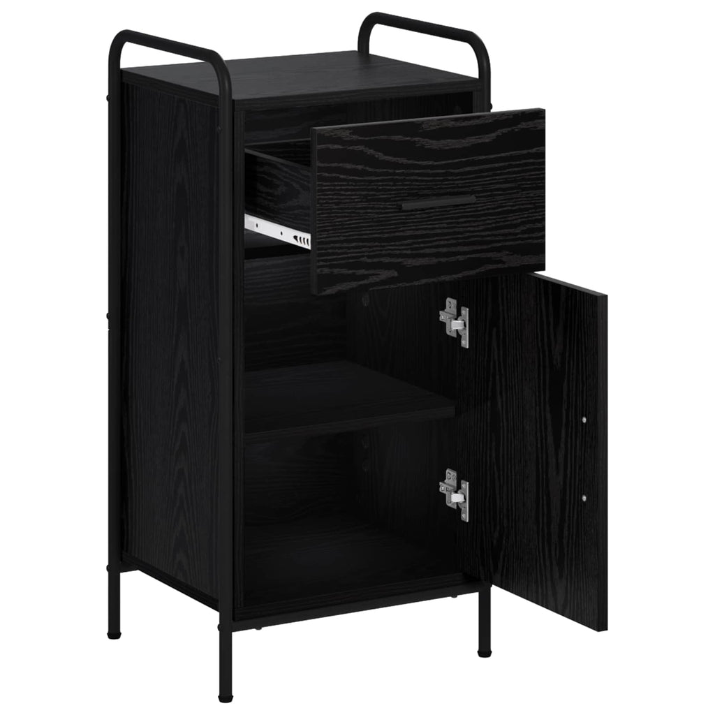 vidaXL Bufet Czarny dąb 97 x 33 x 81 cm Drewno inżynieryjne