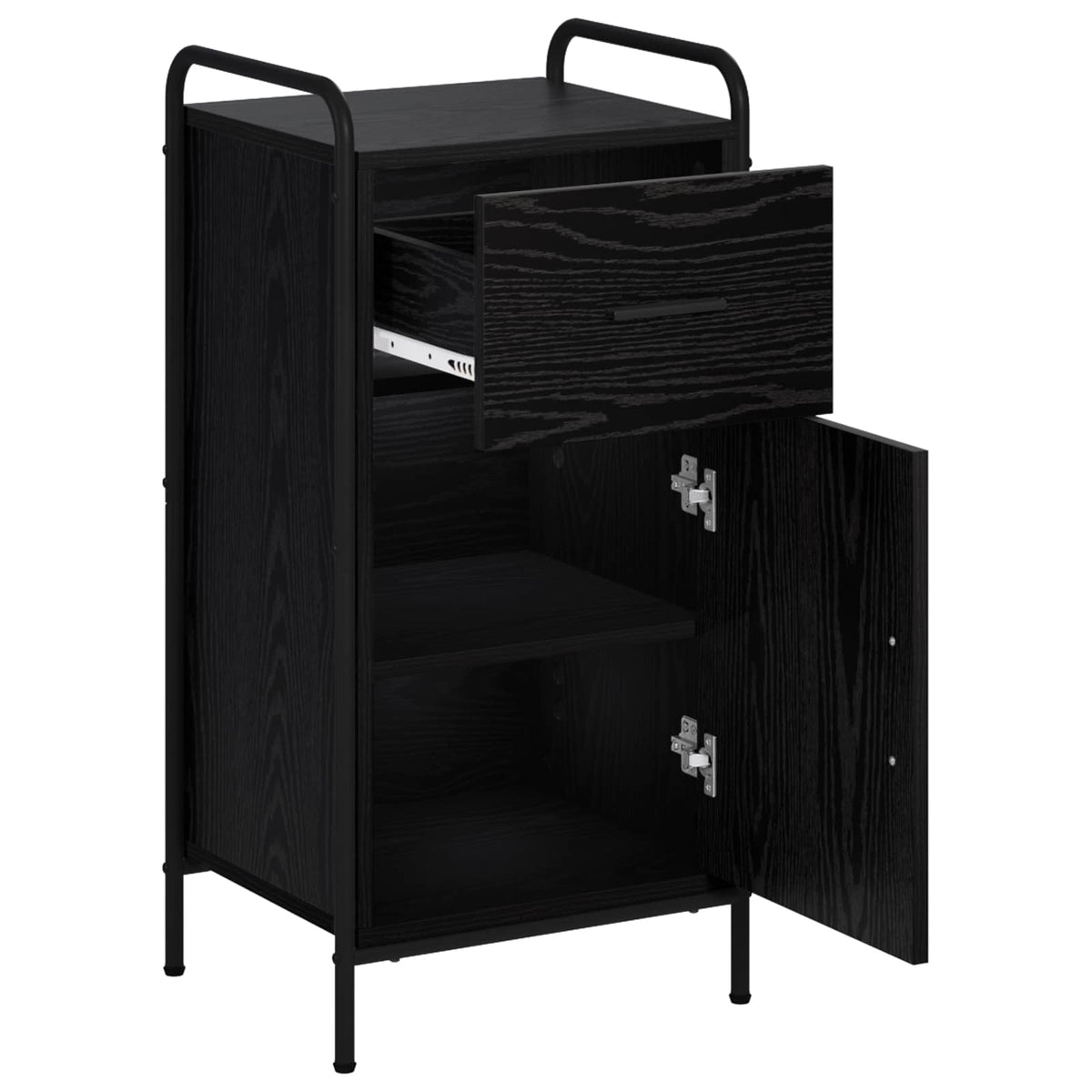 vidaXL Bufet Czarny dąb 97 x 33 x 81 cm Drewno inżynieryjne