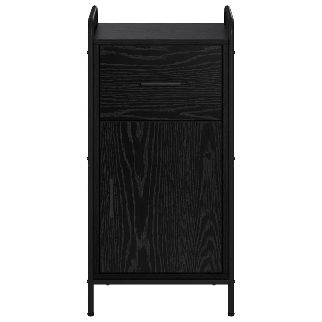 vidaXL Bufet Czarny dąb 97 x 33 x 81 cm Drewno inżynieryjne