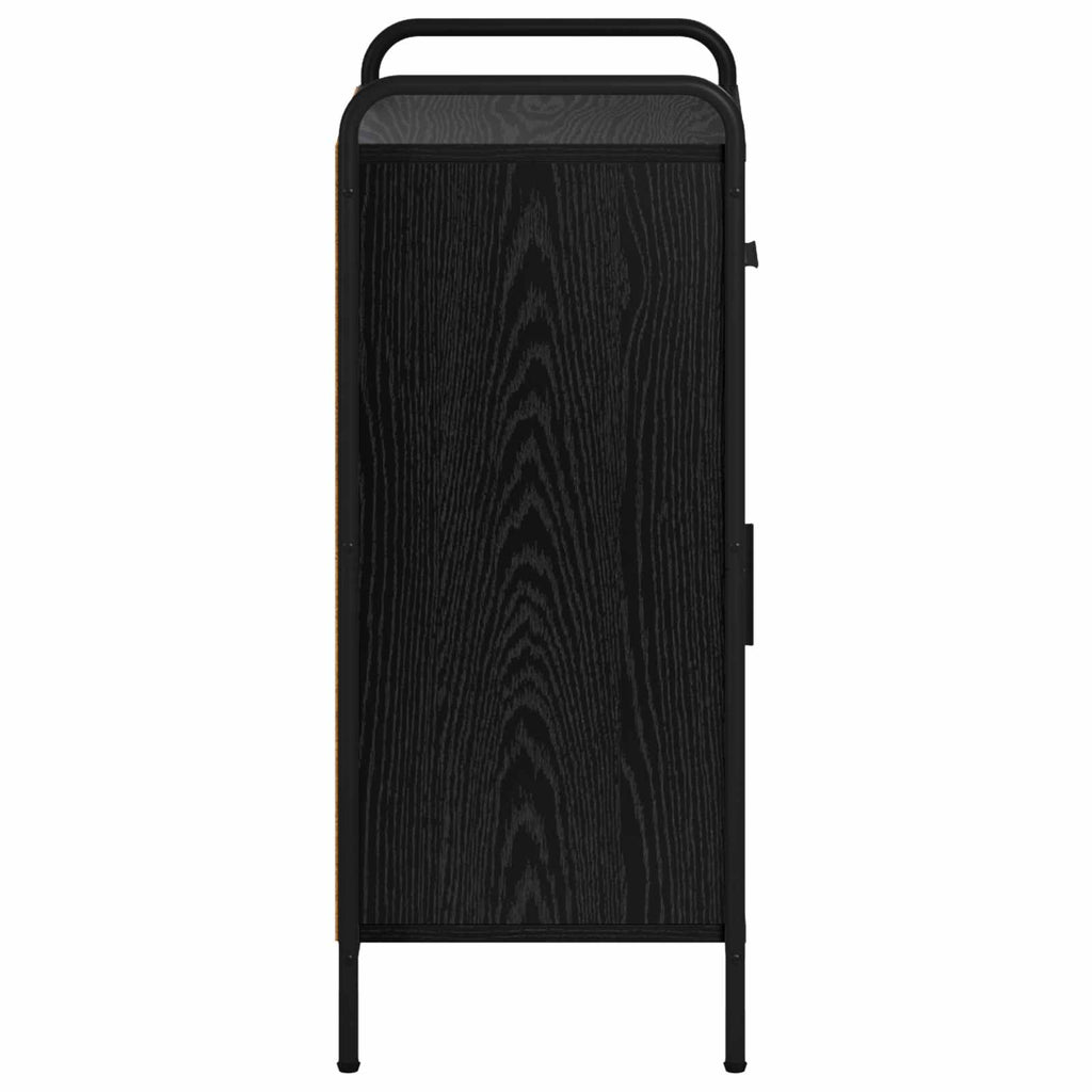 vidaXL Bufet Czarny dąb 97 x 33 x 81 cm Drewno inżynieryjne