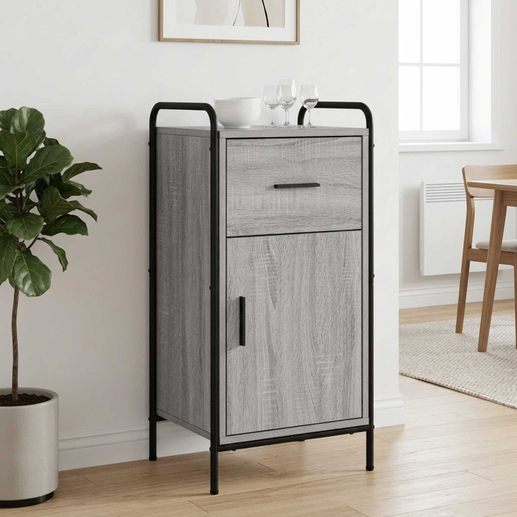 vidaXL Bufet Szary Sonoma 97 x 33 x 81 cm Drewno inżynieryjne