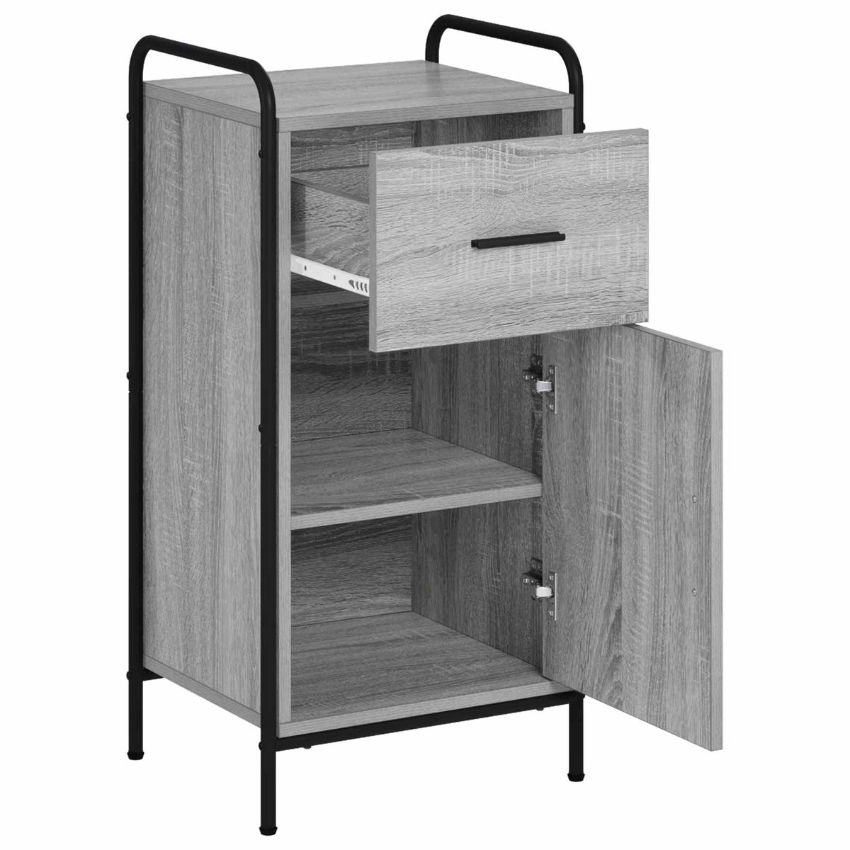 vidaXL Bufet Szary Sonoma 97 x 33 x 81 cm Drewno inżynieryjne