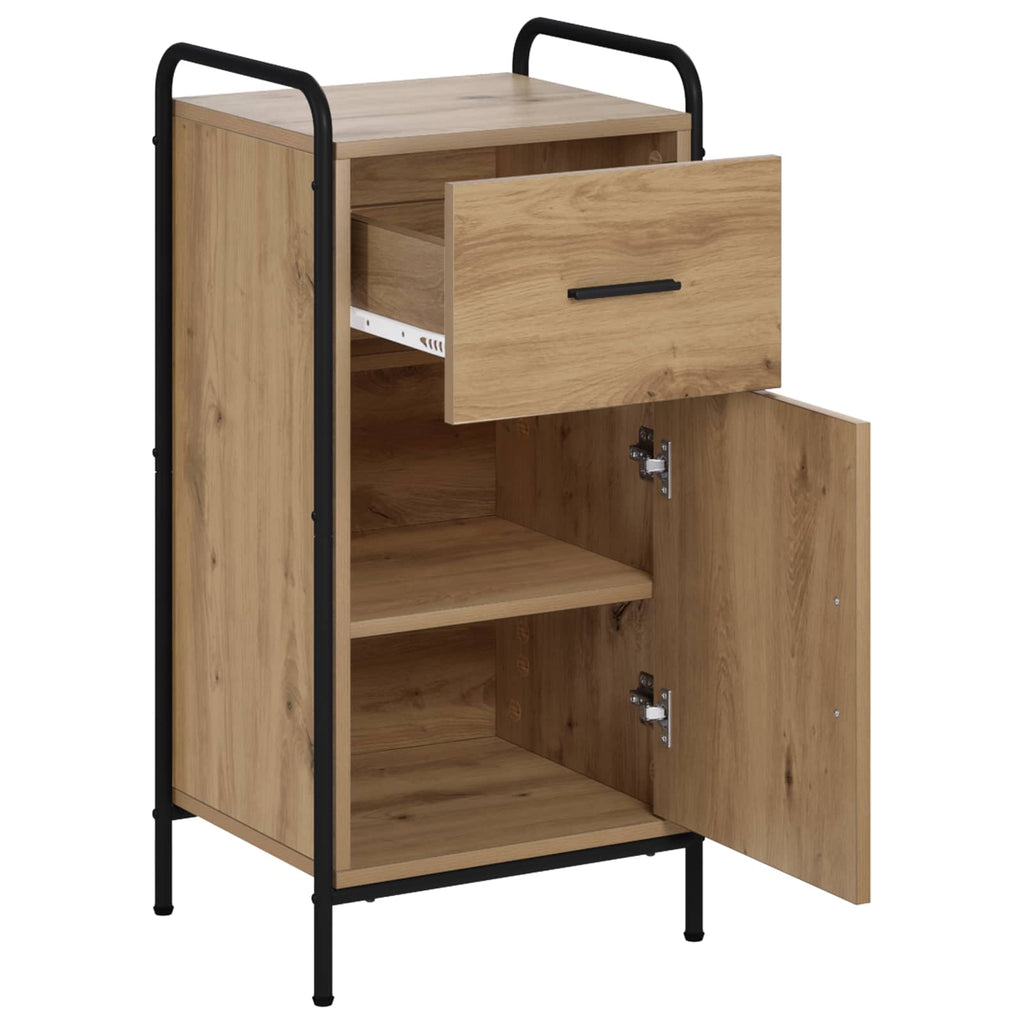 vidaXL Bufet Dąb artisan 97 x 33 x 81 cm Drewno inżynieryjne