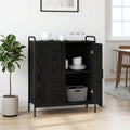 vidaXL Bufet Czarny dąb 97 x 33 x 81 cm Drewno inżynieryjne