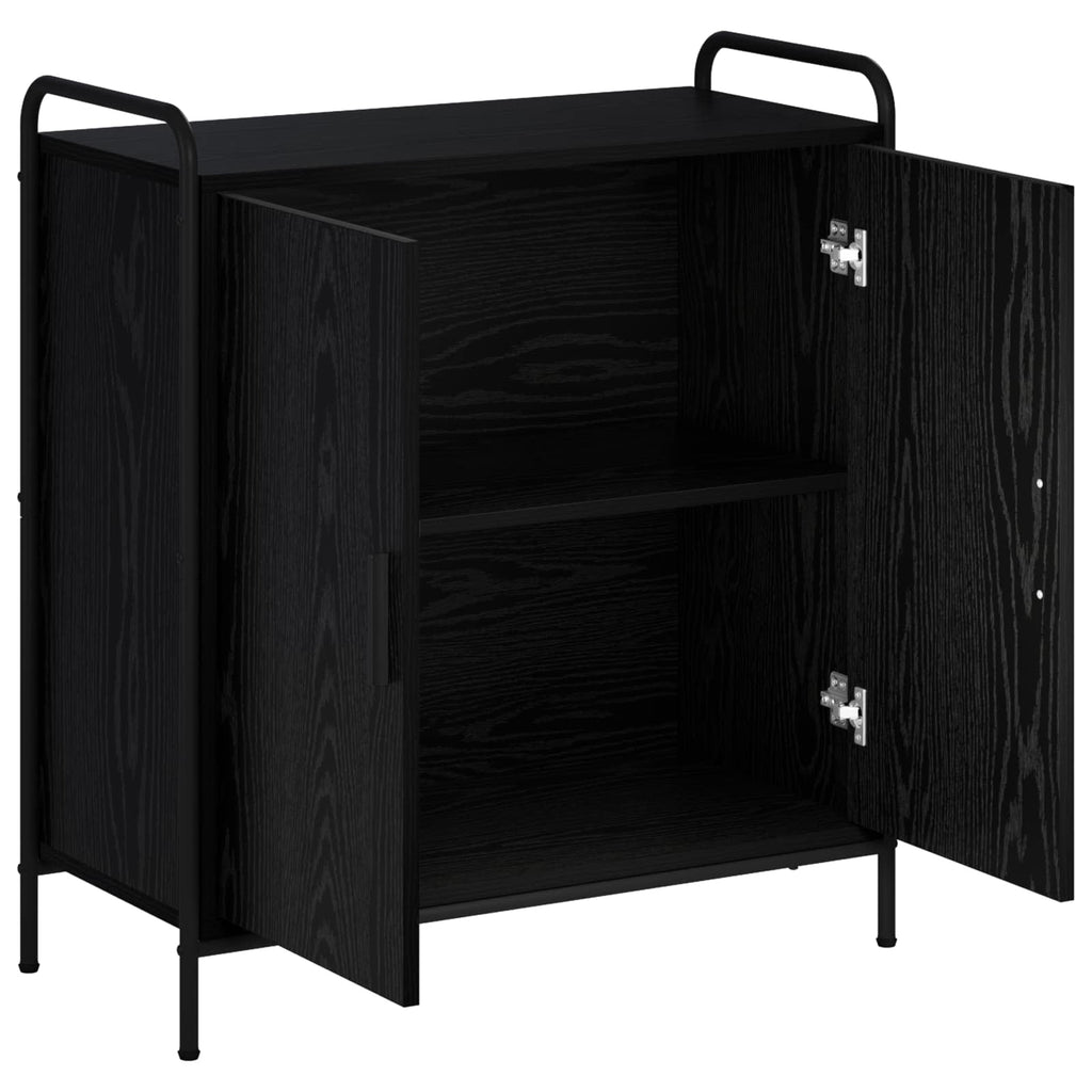 vidaXL Bufet Czarny dąb 97 x 33 x 81 cm Drewno inżynieryjne