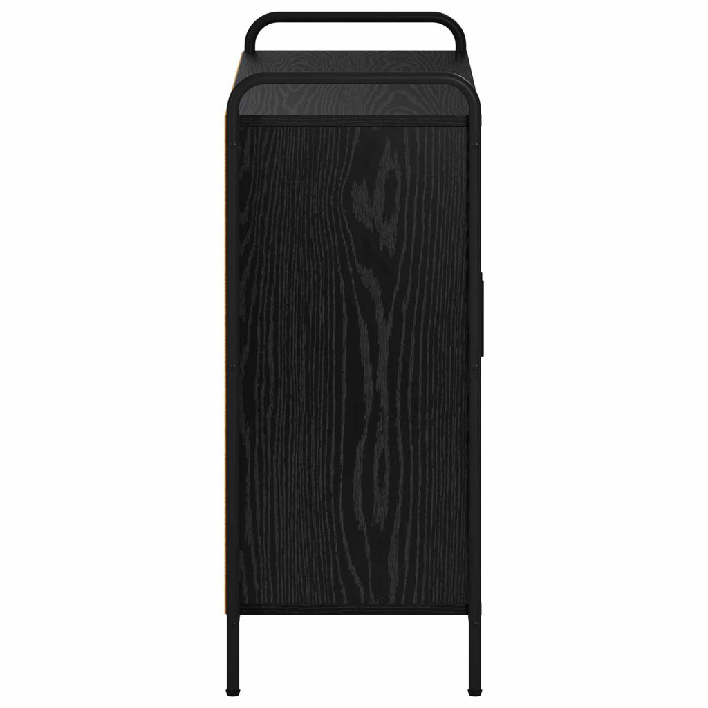 vidaXL Bufet Czarny dąb 97 x 33 x 81 cm Drewno inżynieryjne