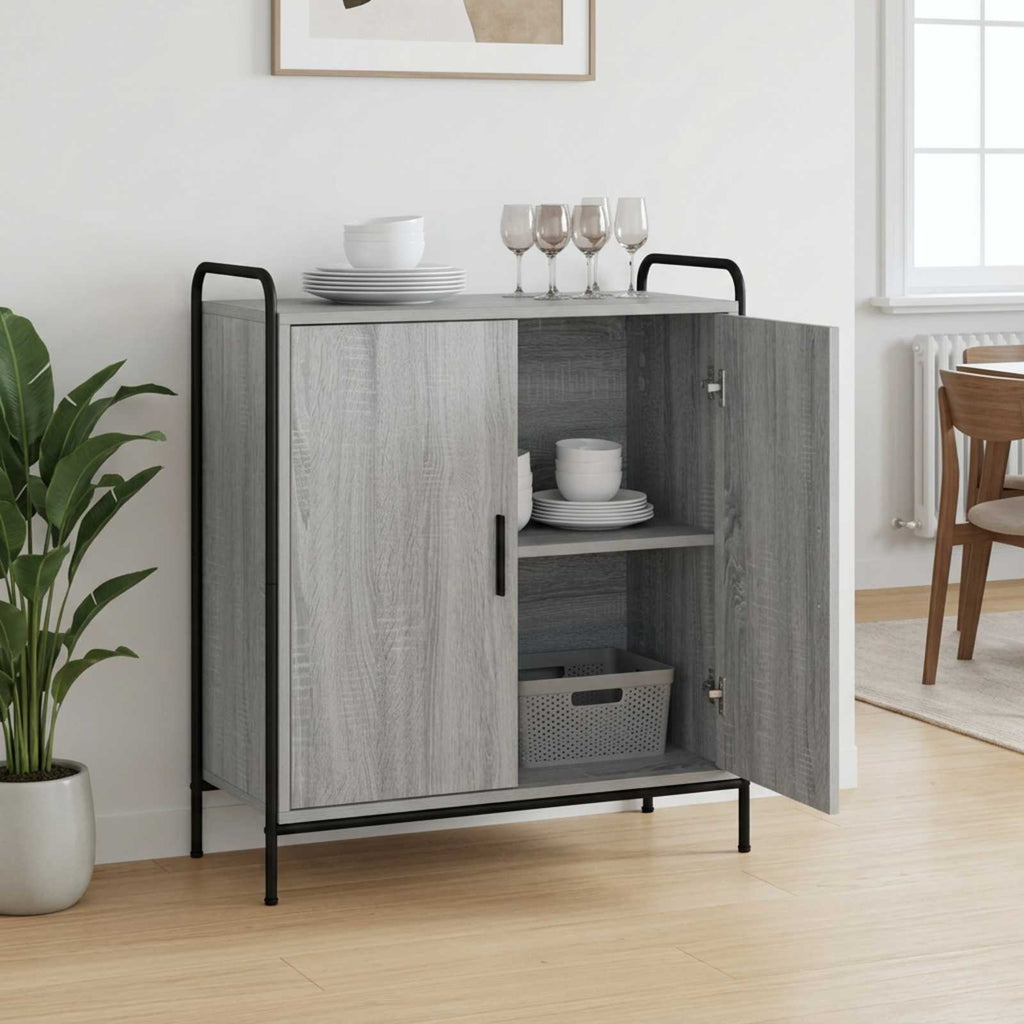 vidaXL Bufet Szary Sonoma 97 x 33 x 81 cm Drewno inżynieryjne