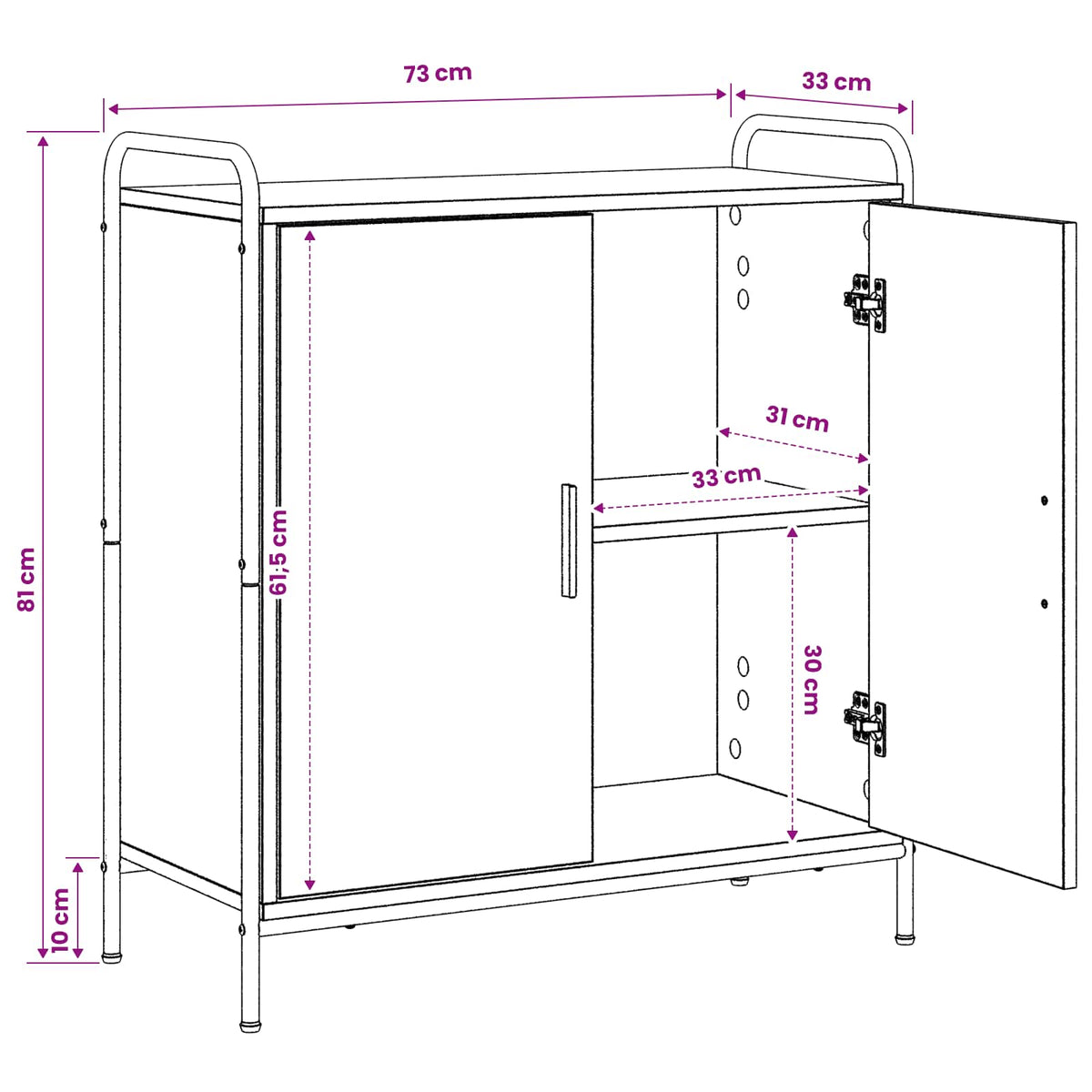 vidaXL Bufet Stare drewno 97 x 33 x 81 cm Drewno inżynieryjne