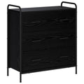 vidaXL Bufet Czarny dąb 97 x 33 x 81 cm Drewno inżynieryjne