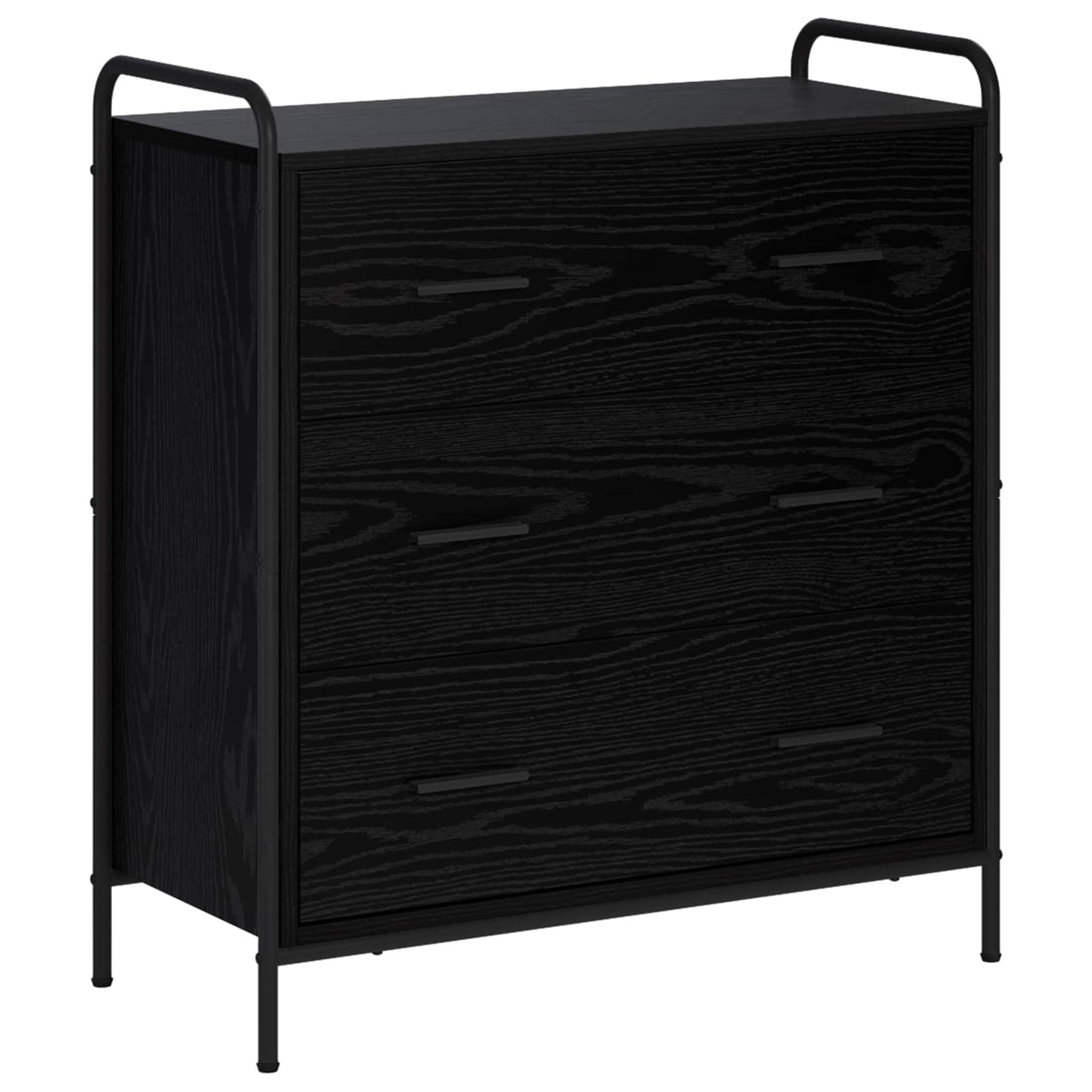 vidaXL Bufet Czarny dąb 97 x 33 x 81 cm Drewno inżynieryjne