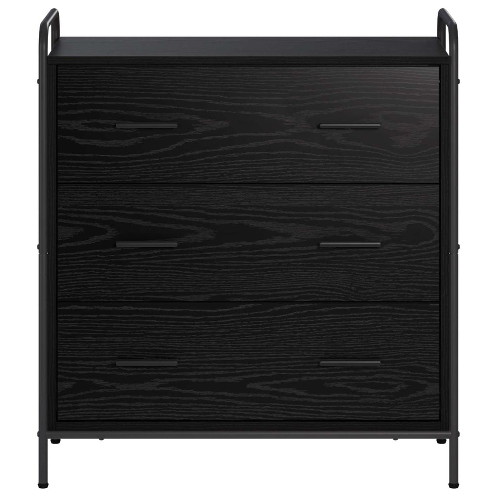 vidaXL Bufet Czarny dąb 97 x 33 x 81 cm Drewno inżynieryjne