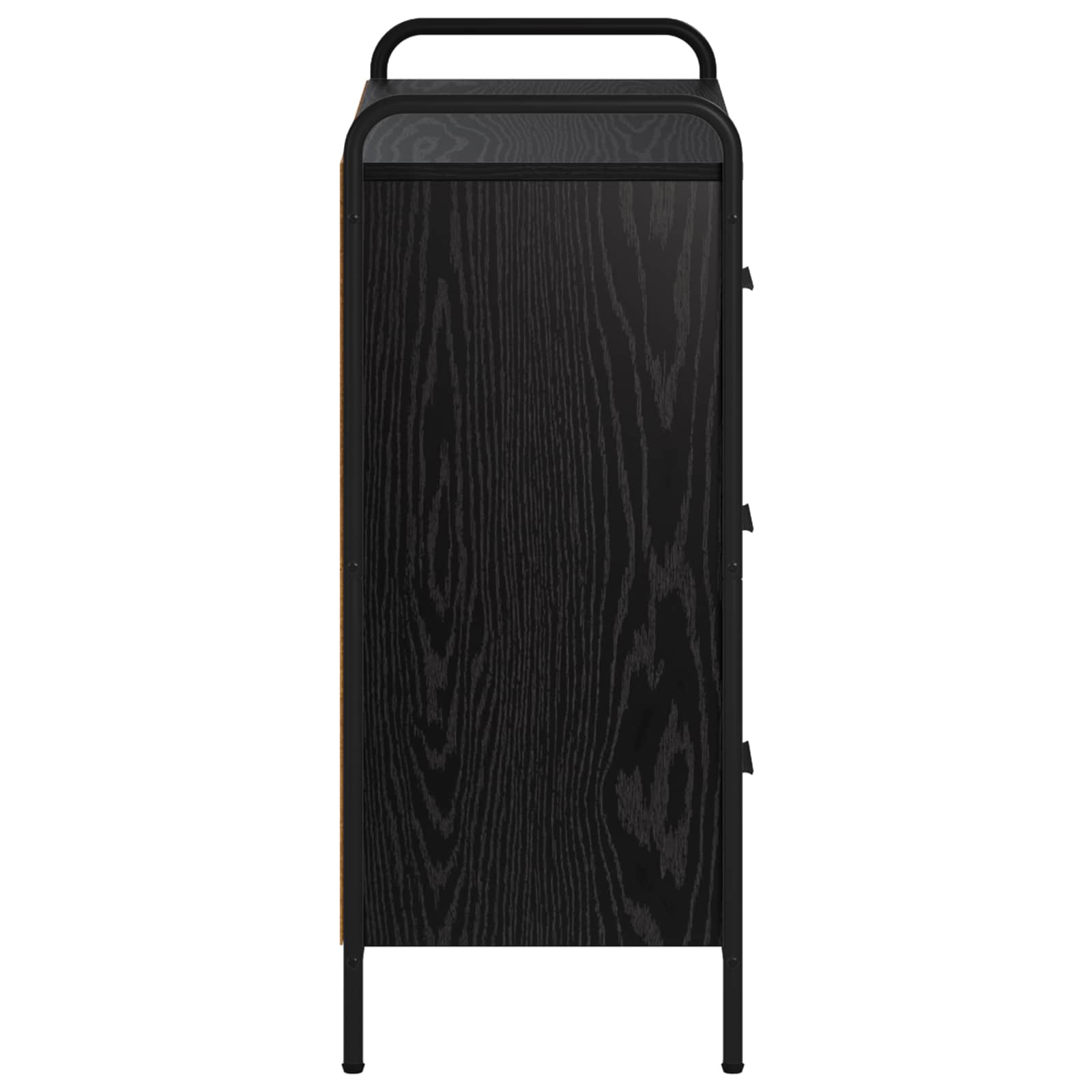 vidaXL Bufet Czarny dąb 97 x 33 x 81 cm Drewno inżynieryjne