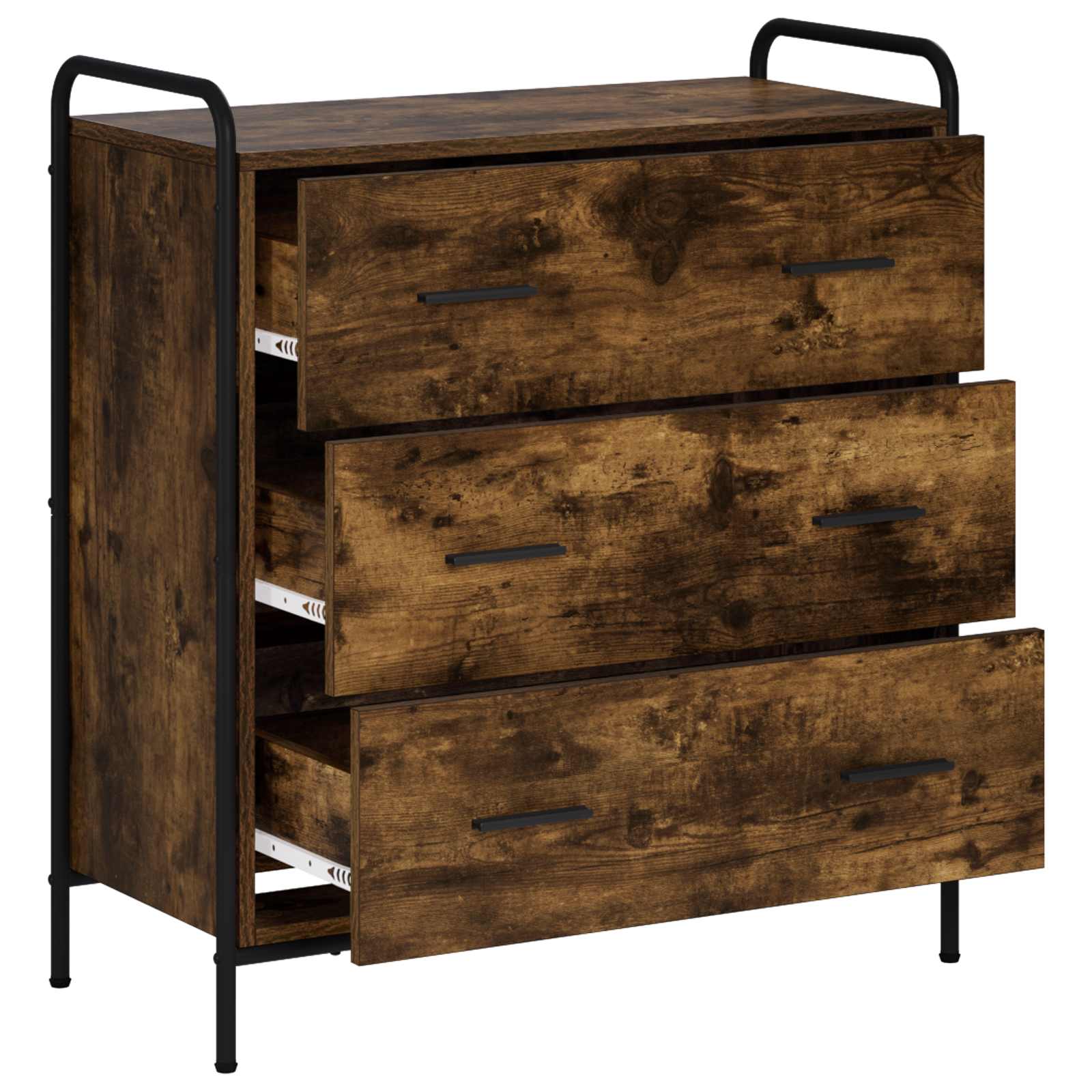 vidaXL Bufet Dąb wędzony 97 x 33 x 81 cm Drewno inżynieryjne