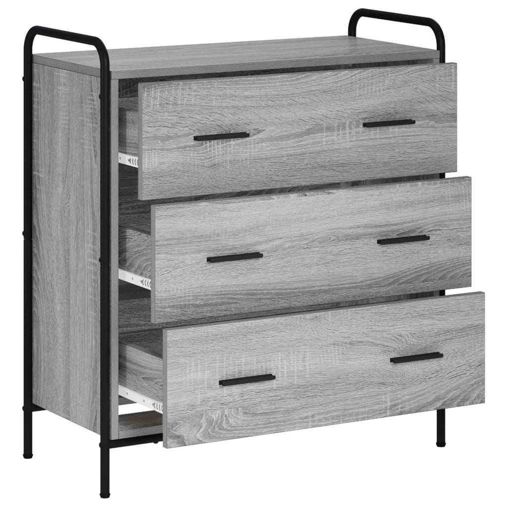 vidaXL Bufet Szary Sonoma 97 x 33 x 81 cm Drewno inżynieryjne