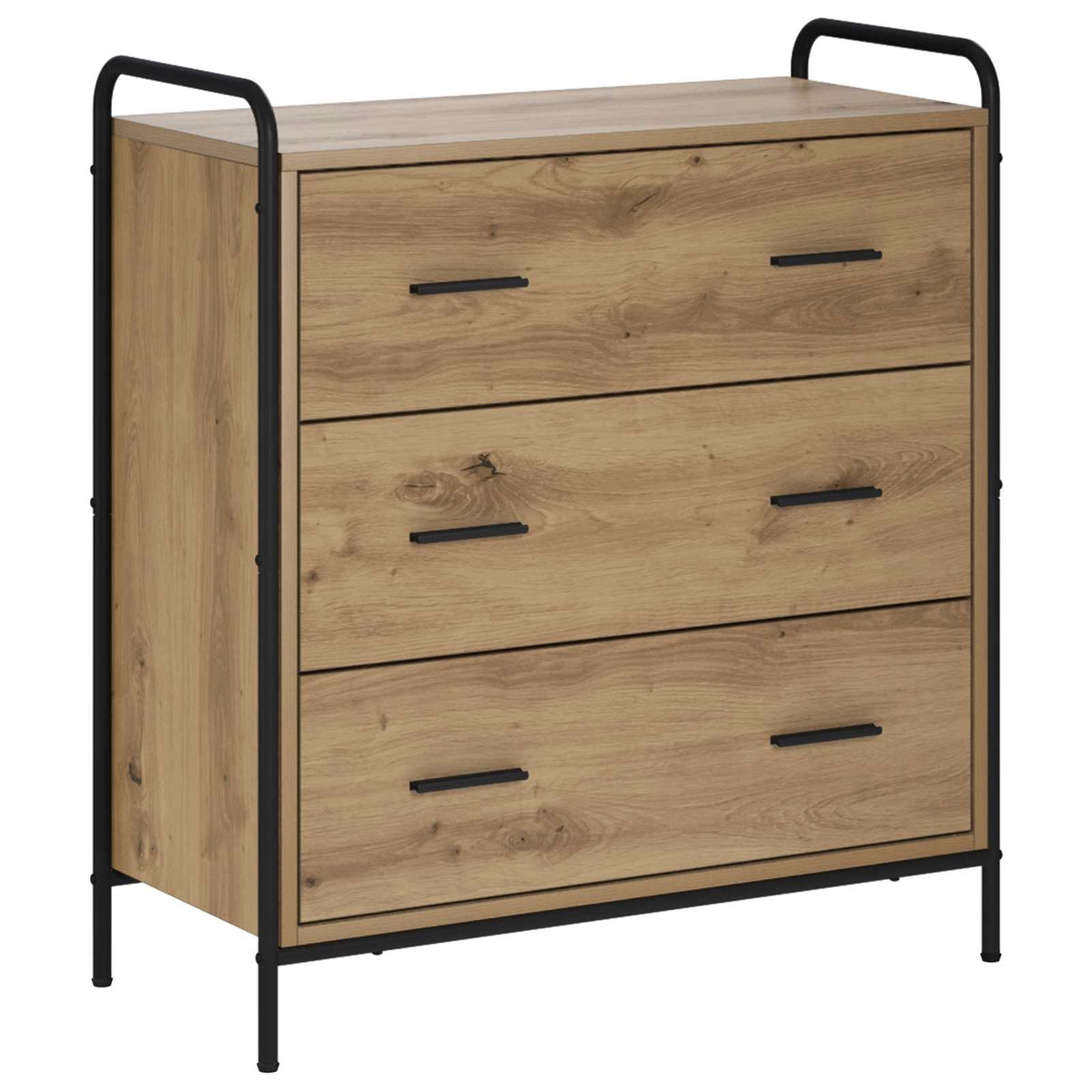 vidaXL Bufet Dąb artisan 97 x 33 x 81 cm Drewno inżynieryjne