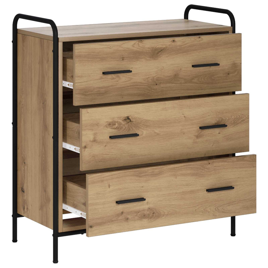 vidaXL Bufet Dąb artisan 97 x 33 x 81 cm Drewno inżynieryjne