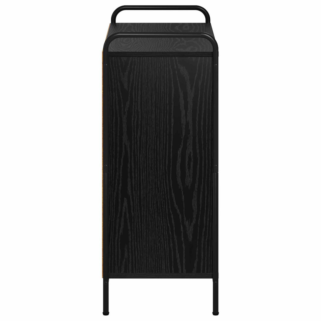 vidaXL Bufet Czarny dąb 97 x 33 x 81 cm Drewno inżynieryjne