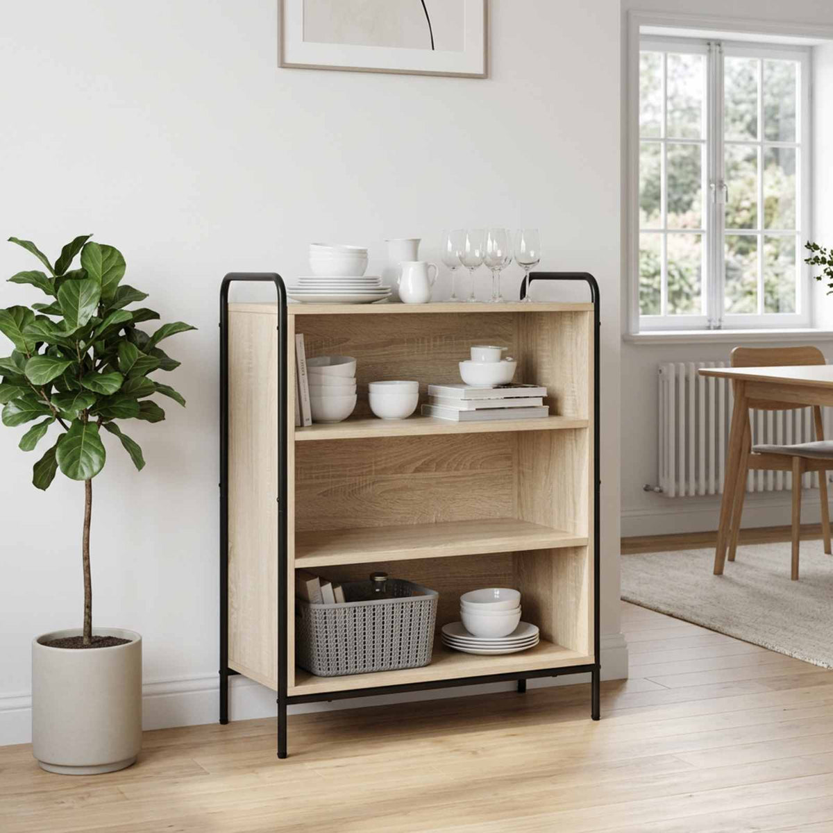 vidaXL Bufet dąb Sonoma 97 x 33 x 81 cm Drewno inżynieryjne