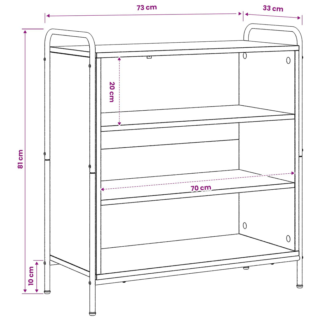 vidaXL Bufet Dąb wędzony 97 x 33 x 81 cm Drewno inżynieryjne