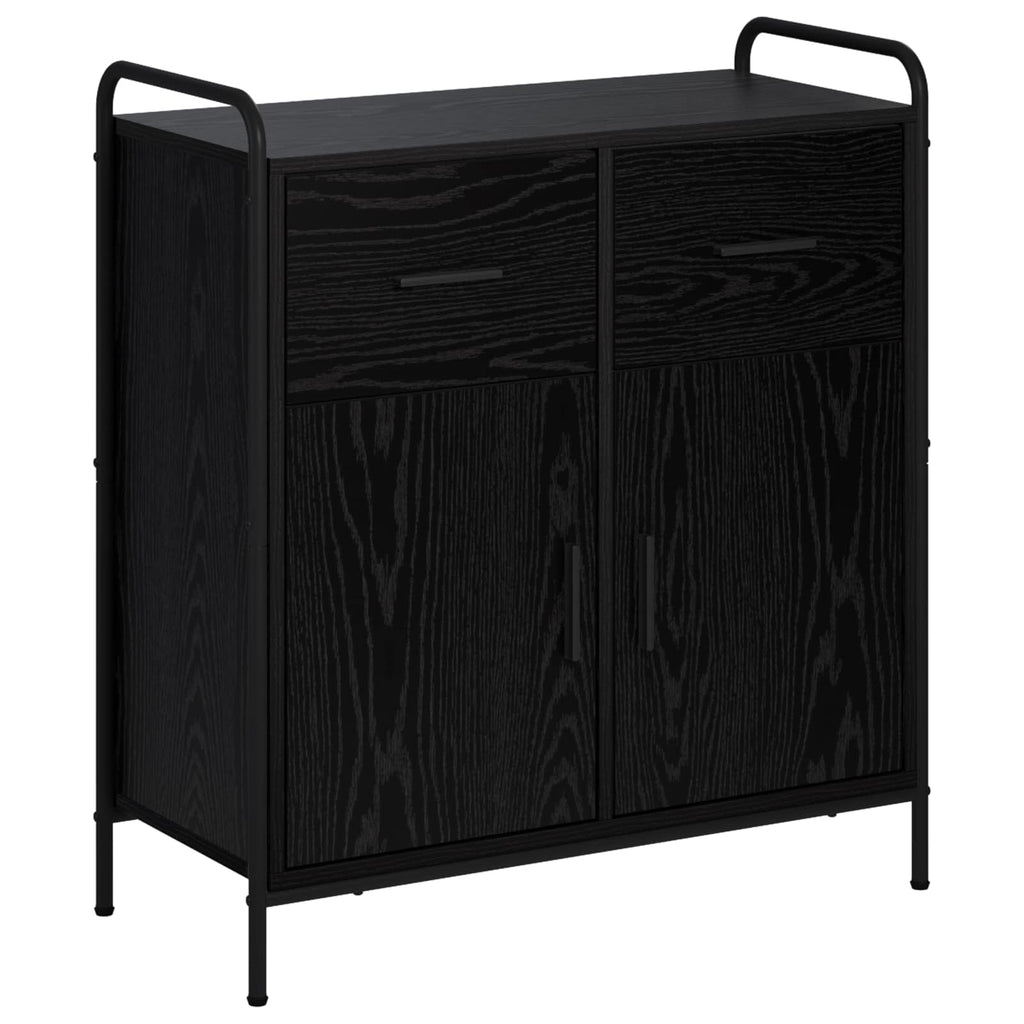 vidaXL Bufet Czarny dąb 97 x 33 x 81 cm Drewno inżynieryjne