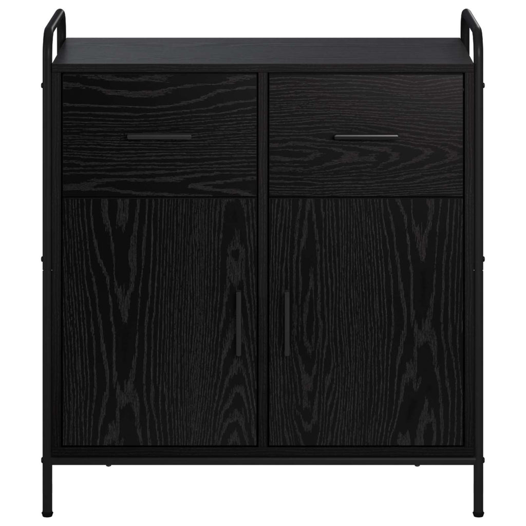 vidaXL Bufet Czarny dąb 97 x 33 x 81 cm Drewno inżynieryjne