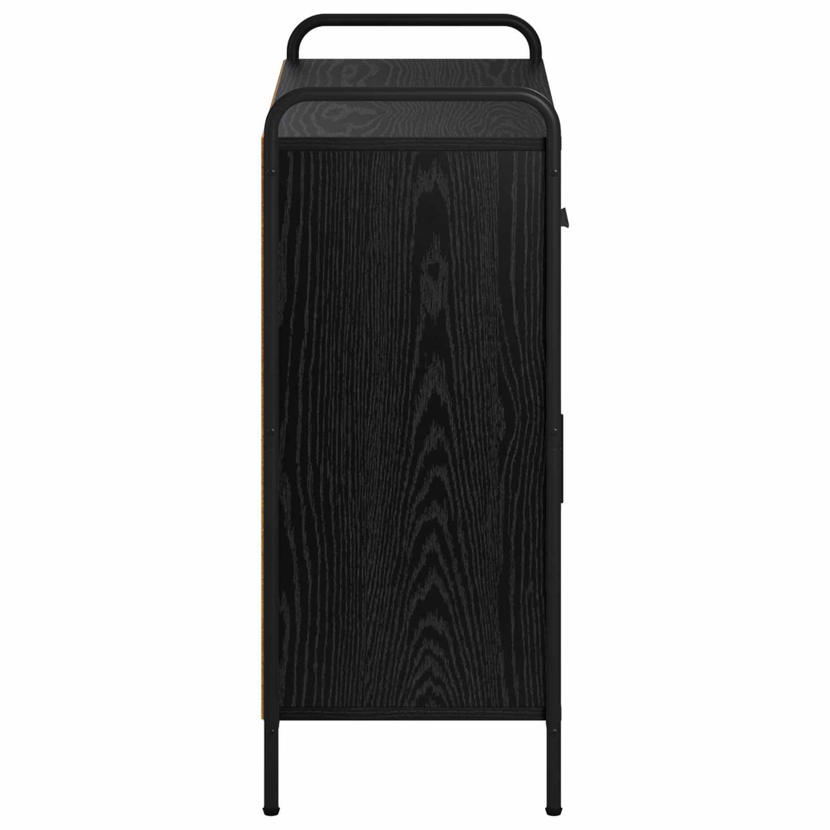vidaXL Bufet Czarny dąb 97 x 33 x 81 cm Drewno inżynieryjne