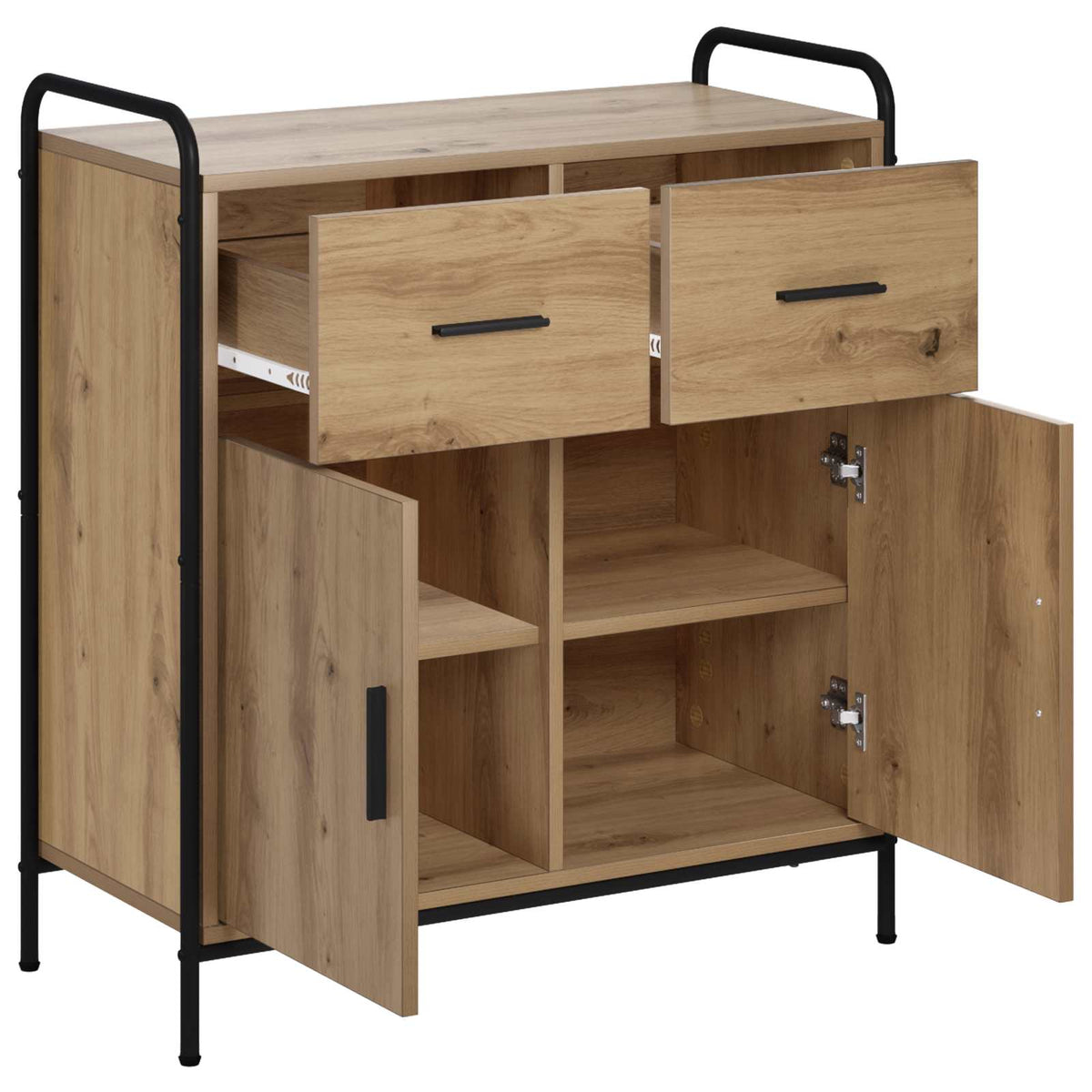 vidaXL Bufet Dąb artisan 97 x 33 x 81 cm Drewno inżynieryjne
