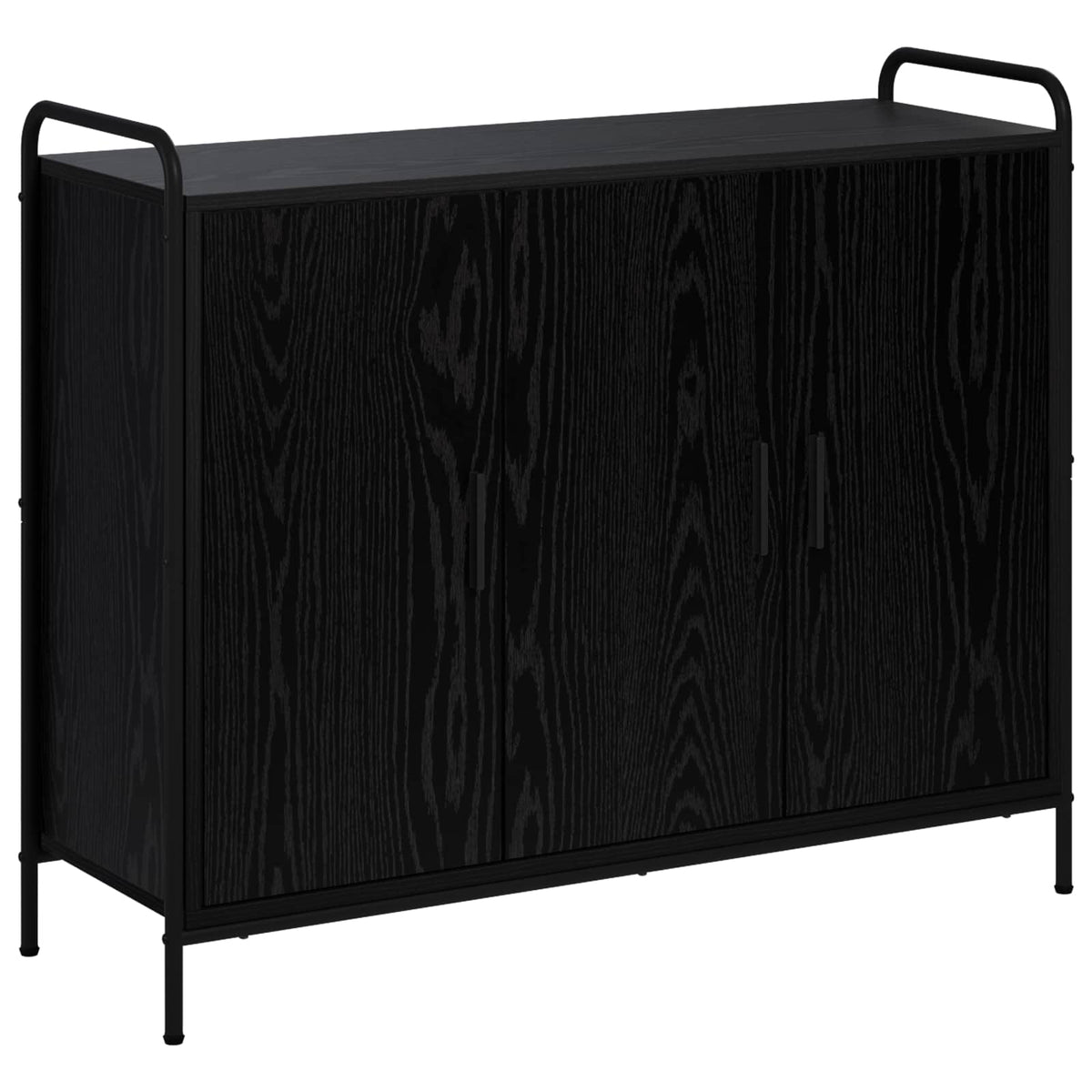 vidaXL Bufet Czarny dąb 97 x 33 x 81 cm Drewno inżynieryjne