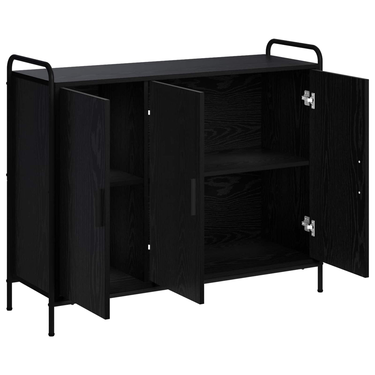 vidaXL Bufet Czarny dąb 97 x 33 x 81 cm Drewno inżynieryjne